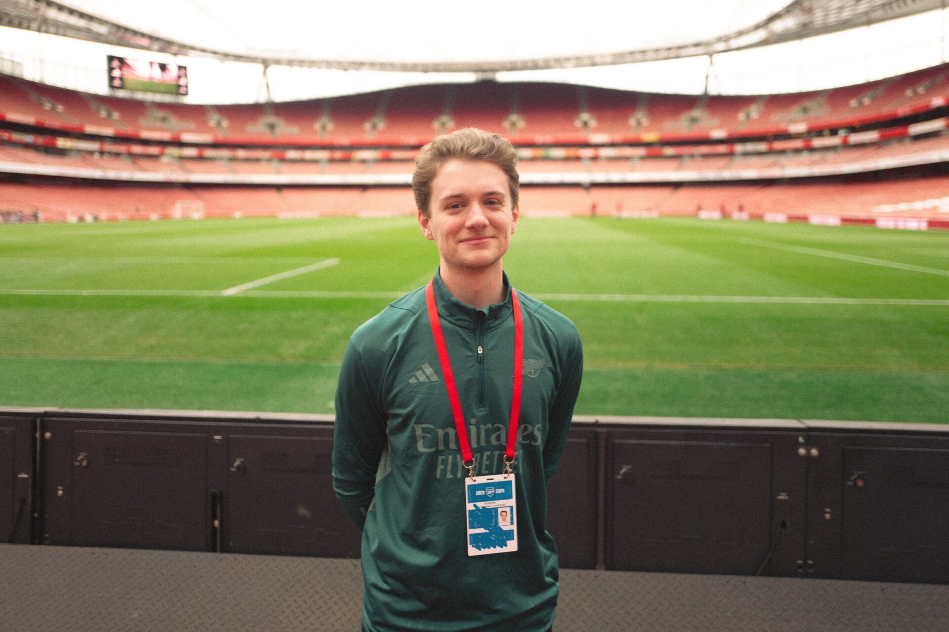 Matthew Dingle at the Emirate Stadium