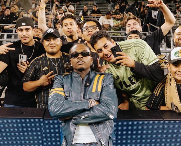 Rapper Gunna at the LAFC match