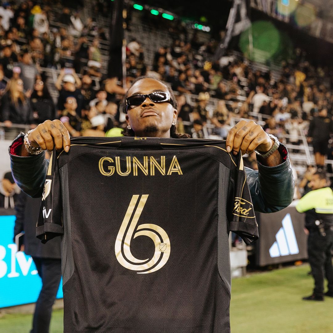 Rapper Gunna at LAFC match
