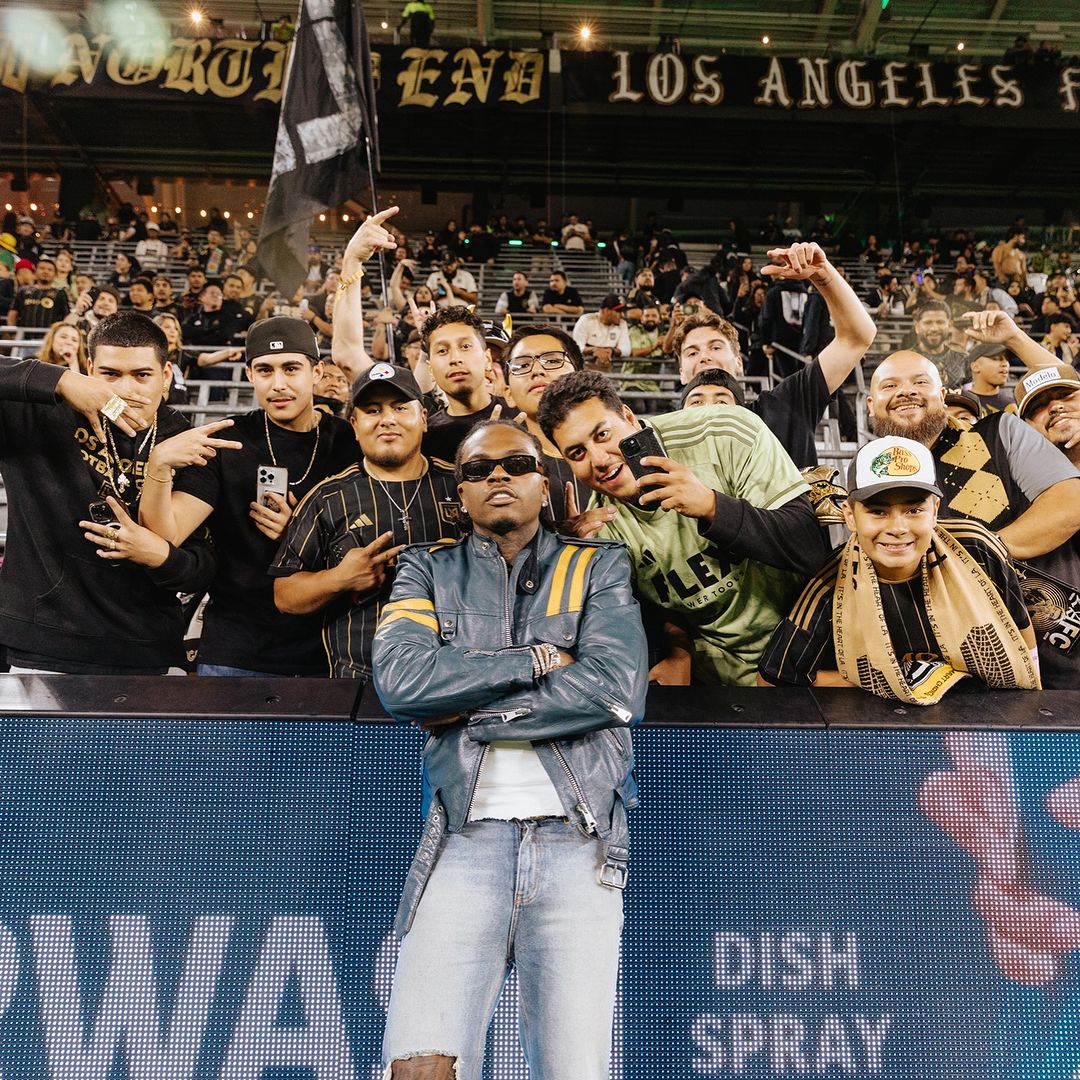 Rapper Gunna at LAFC match