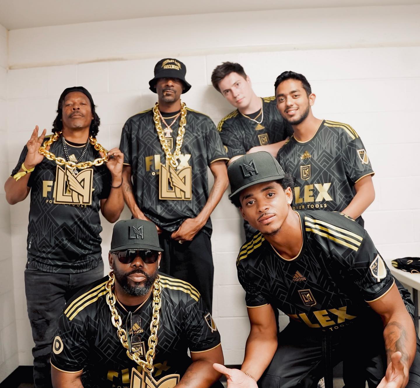 Snoop Dogg and family at LAFC match