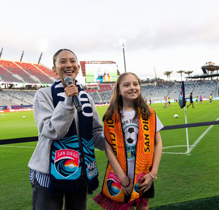 Megan Reyes hosting a SD Wave match